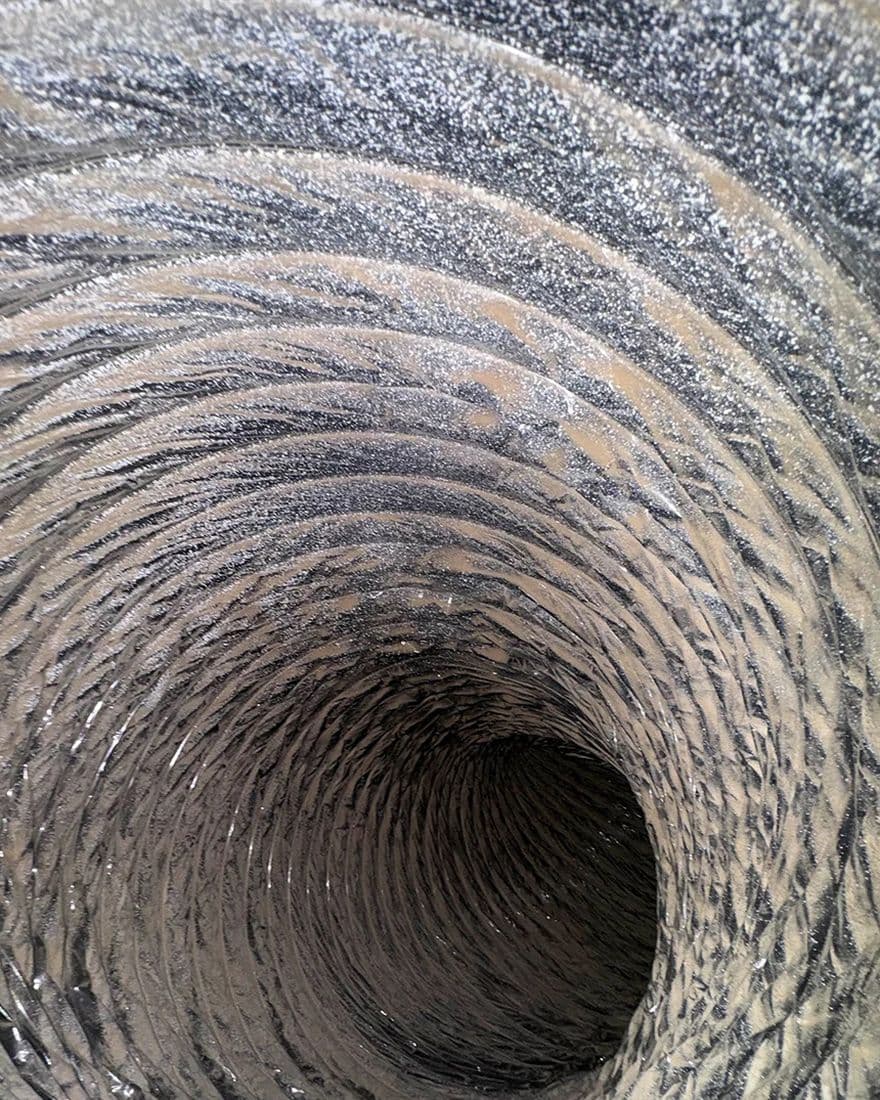 Air duct, before cleaning